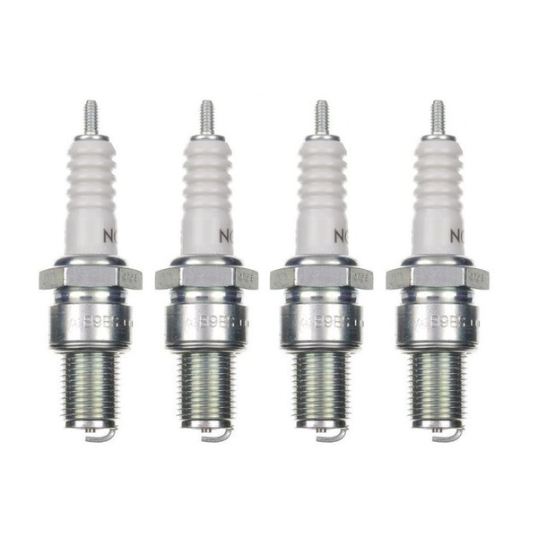 4 x Spark Plug B9ES Spark Plugs Set of 4 for Motorcycle/Scooter/Scooter Piaggio NRG MC2 Sfera RST NSL Zip, Yamaha, MBK, Peugeot and much more
