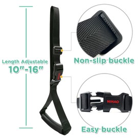 NIHAO Automotive Standing Aid Safety Grab Handle Adjustable Vehicle Support Strap Portable Nylon Car Assist Device Grip Handle for Elderly, Disability