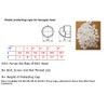 M8-13mm 20 PCS White Plastic Dome Hex Head Bolt Nut