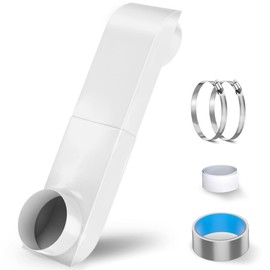 Periscope Dryer Vent Connector Kit, Upgraded 304 Stainless Steel Adjustable 9.5-14.5" Telescoping Dryer Vent Duct Fit all 4 in Outlet Tight Space Slim Flat Exhaust Duct Pipe Hose Replacement Vents