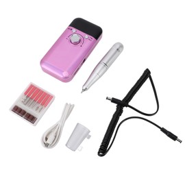 Electric Nail Drill Machine 0‑45000rpm Nail Polisher Rechargeable Nail Remover Portable Manicure Polisher with 6pc Grinding Heads for Nail Salon