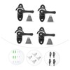 Gadpiparty 4 Sets Sliding Window Lock Durable Sash Locks for