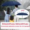MRTLLOA 54/62 Inch Large Folding Golf Umbrella, Oversize Double Canopy