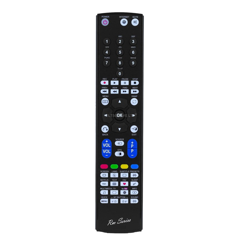 RM Series Remote Control Compatible with SANDSTROM EN31604S S40LDIB10 S46LDIB10