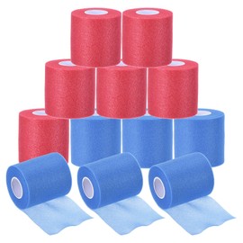 PATIKIL 12 Pack Foam Sports Pre-Wrap Athletic Tape Sports Elastic Wrap 30 Yards Breathable Bandage Roll Tennis Racquet Grip Tape Cushion Wrap for Hair Ankle Wrist 2 Colors