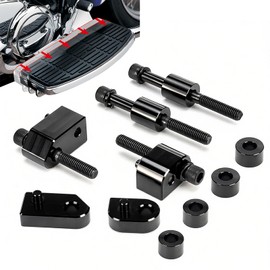 1inch &1.5inch Driver Floorboard Extensions Fits For Harley Touring Street Glide Road Glide Electra Glide Road King 2009-2024，Floorboard Spacer Extenders For FL Trikes 2009-2013 Black Extension