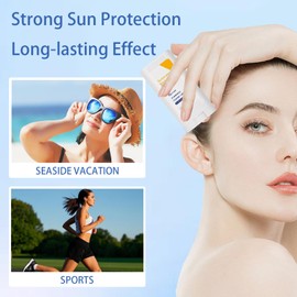 Sunscreen Stick SPF 50 Waterproof, Sun Cream Daily Use, Vitamin E SPF 50 Face Moisturiser, Suncream Factor 50 Lightweight, Broad Spectrum UV Protection for All Skin Types