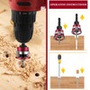 Upgraded Touch-Stop Countersink Drill Bit Set with Adjustable Aluminum Depth