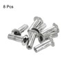 uxcell M6 Multi-Grip Rivet Nuts, 8pcs Pre-Bulbed Shank Flat Head