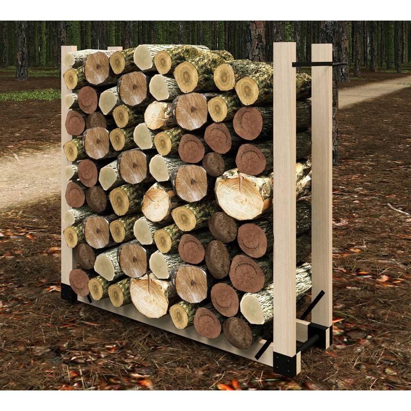 Fire Beauty Firewood Log Storage Rack 2-Pack Bracket Kit, Heavy