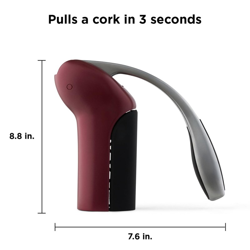 Rabbit Vertical Corkscrew Wine Opener, Easy One-Pull Design with Foil