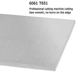 2pcs 6" x 12" x 0.08" Flat Plain Thin Aluminum Sheet with Protective Foil Heat Treatable Rectangle Aluminum Plate for Crafts Industry 1.5mm 6061 T651