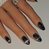 Black Barcode [Handmade Nail Tips] Emily Nail - Medium Square
