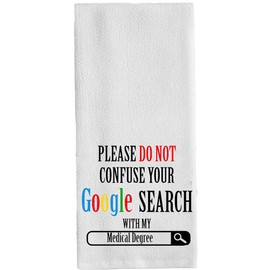 HomeTow Medical Degree Hand Bathroom Towels Medical College Graduation Students Towels Funny Doctor Nurse Gifts White 14x 30 Inch(35x75cm) Color:Medical Degree