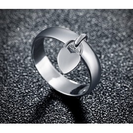 Awmnjtmgpw 925 Sterling Silver heart-shaped hanging heart lock Classic women's ring ring general fashion ring size 6-10 (Size 8)