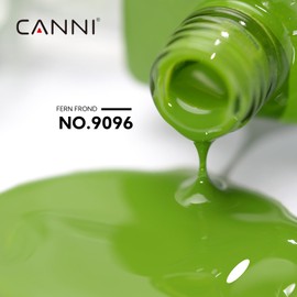 CANNI Green Gel Nail Polish, 1Pcs Pastel Lime Sage Light Green Gel Polish Bringt Mint Color High Gloss Soak Off U V French Nail Manicure Salon DIY