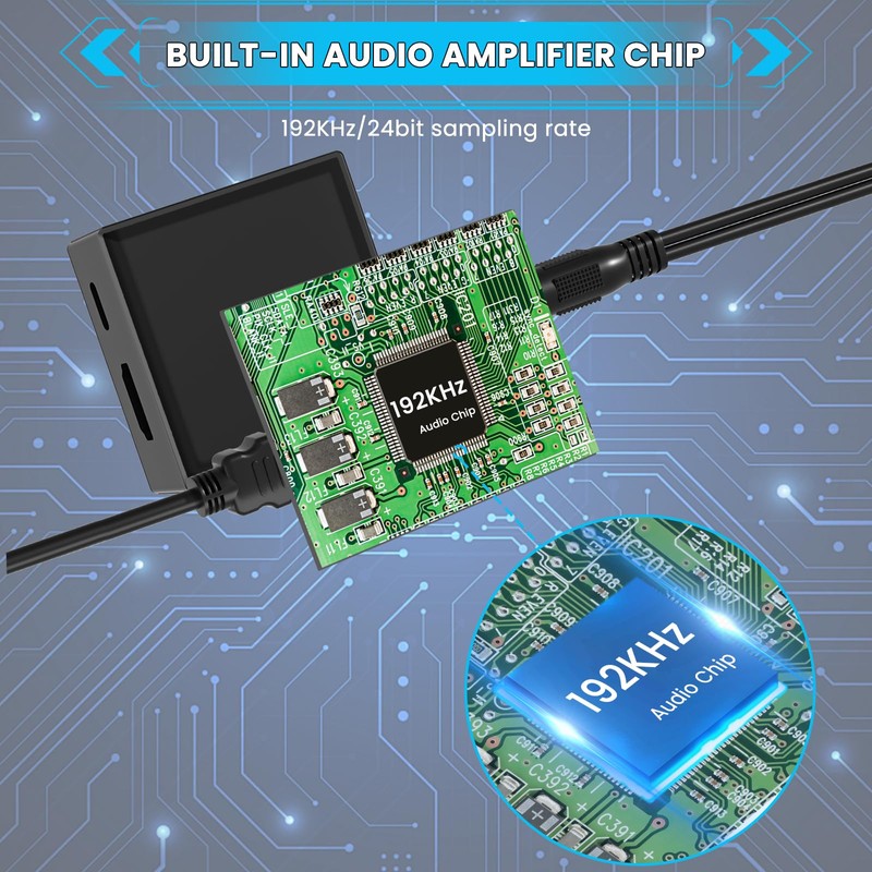 HDMI ARC Audio Extractor 192 KHz ARC Audio Adapter with