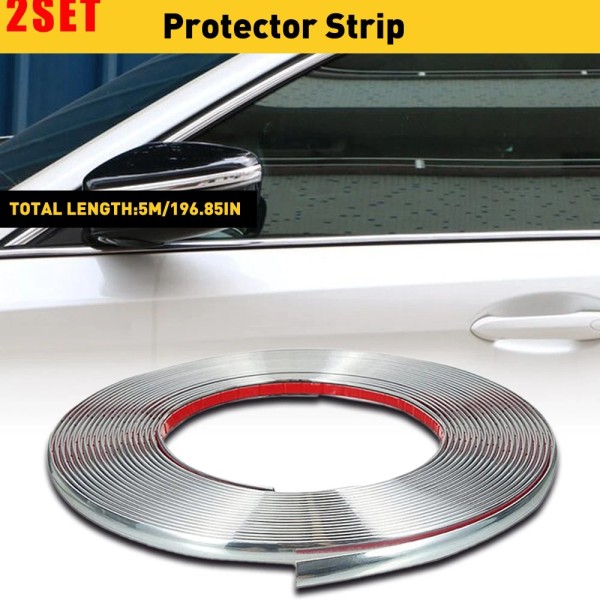 Unbranded 2Set Car Moulding Trim Strip Door Window Guard Protector