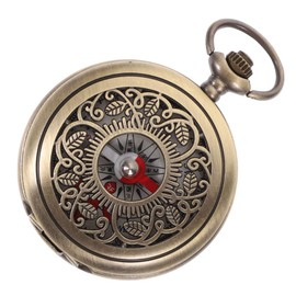 BESPORTBLE Pocket Watch Compass Pocket Watch Chain Compass Hiking Sundial Band Retro Decor Camping Outdoor Supplies Outdoor Camping Accessory Acrylic Golden