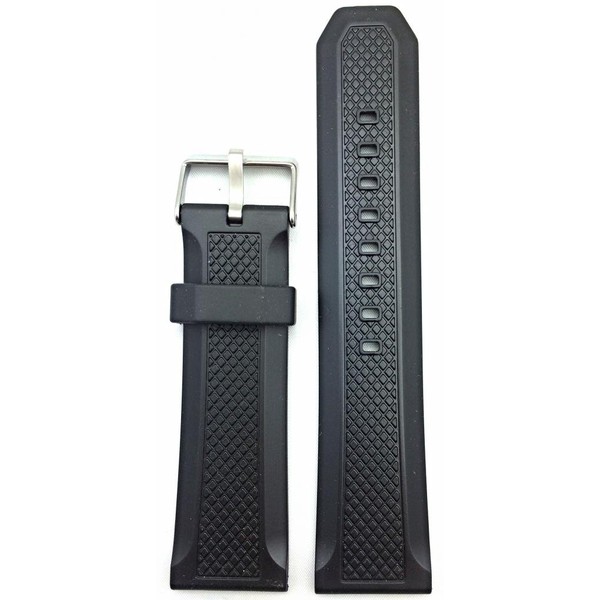 NewLife 24mm Black Rubber Watchband | Comfortable and Durable PVC