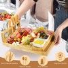 WRINGKIT Charcuterie Cheese Boards Set, Bamboo Cheese Tray Platter with