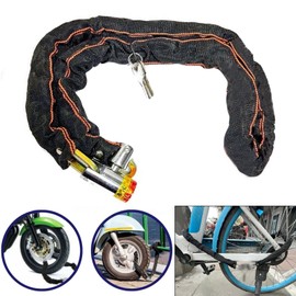 True Face Bike Chain Lock with 2 Keys Cycle Chain Lock Motorbike Padlock Anti Theft High Security for Motorcycle Bicycle Door Gate Fence