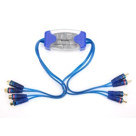 Yosoo Ground Loop Noise Isolator for Car Audio 4 Channel Gold PlatedIsolator Car Noise Filter