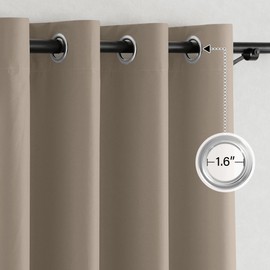 NICETOWN - Cortinas 100% opacas para viajes, cortinas térmicas ligeras y portátiles, fáciles de instalar para sala de estar/recámara, 52 pulgadas de ancho x 72 pulgadas de largo, 2 paneles