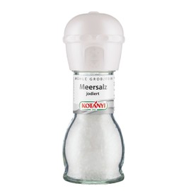 Kotanyi Sea salt iodized, refine your dishes, in a practical mill, 1 x 92 g