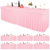 6 Packs Pink Spandex Table Clothes for 8 Ft Tables