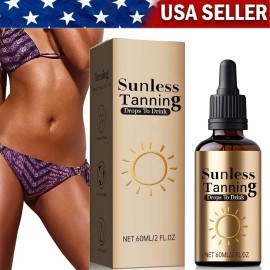 Unbranded Sunless Tanning Drops To Drink - Drinkable Tanning Drops - Oral Drink 60mL (1pc)