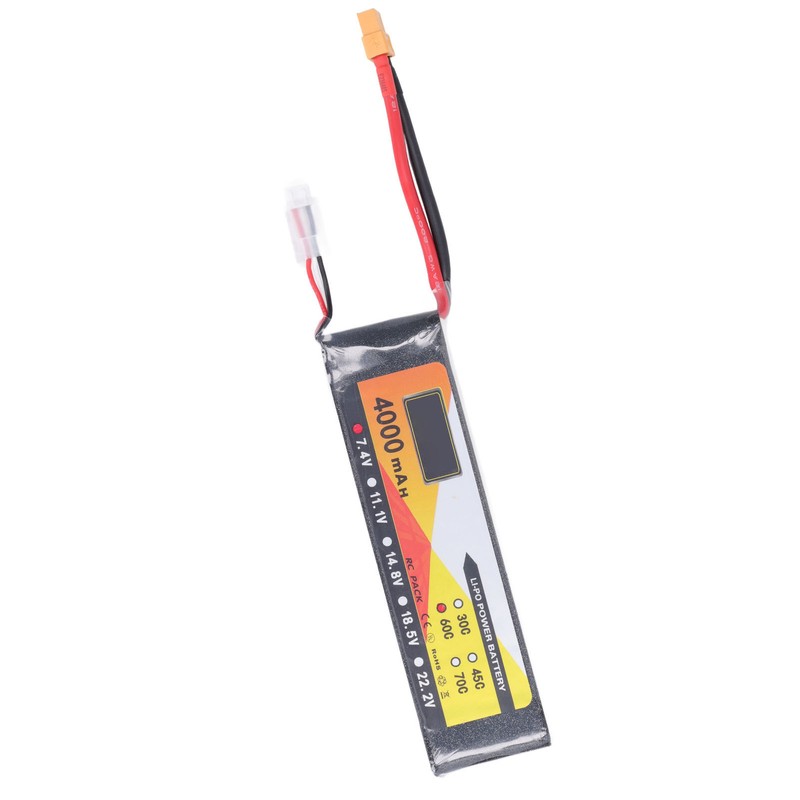 RC Lipo Battery 7.4V 60C Discharge Rate 2S XT60 Plug