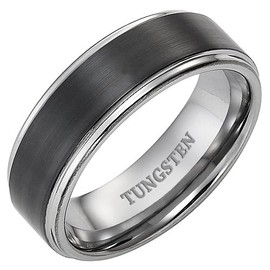 Willis Judd Mens 8mm Black Band Ring Crafted in Pure Tungsten Free Black Velvet Gift Box