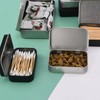 6PCS Rectangular Tin Boxes with Lids,Metal Empty Tins,Metal Empty Hinged