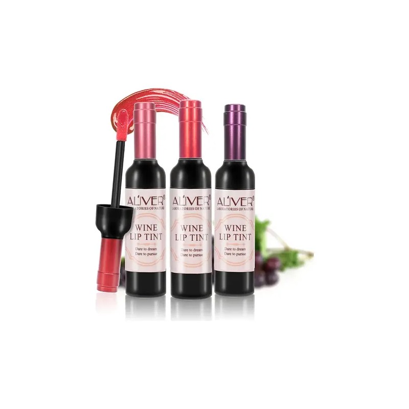 Labial A Prueba De Agua Botella De Vino Gloss Larga