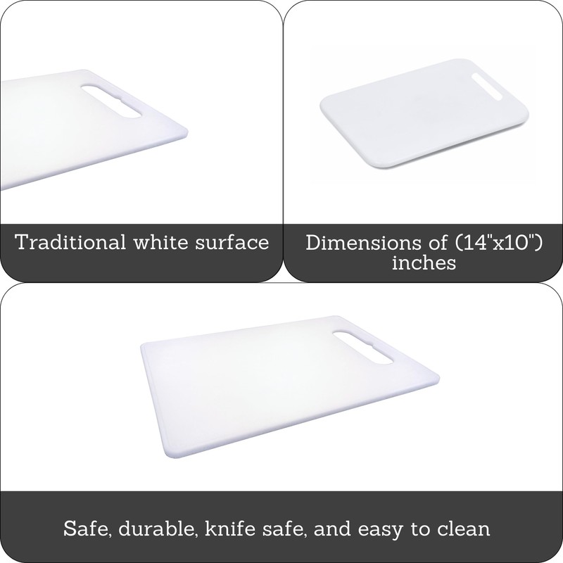 IMUSA 14x10in Plastic Cutting Board, White