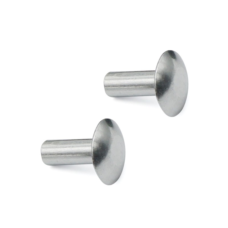 3/16" Diameter X 1/2" Length Brazier Head Solid Aluminum Rivets,