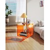solaround solaround Acrylic Nightstand Colorful Bedside Table with Open Storage
