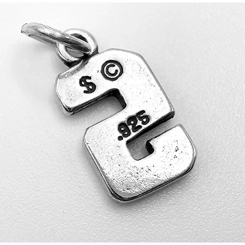 Unbranded Sterling Silver Charm - Jersey Number 5