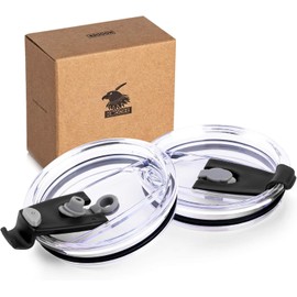 koodee 20 oz Tumbler Lids, Fits for 20 oz YETI Rambler, Atlin, Juro, SUNWILL, Umite Chef and More, 2 Pack Spill-proof Lids,Covers for 20 Ounce Tumbler,Cup (Black)
