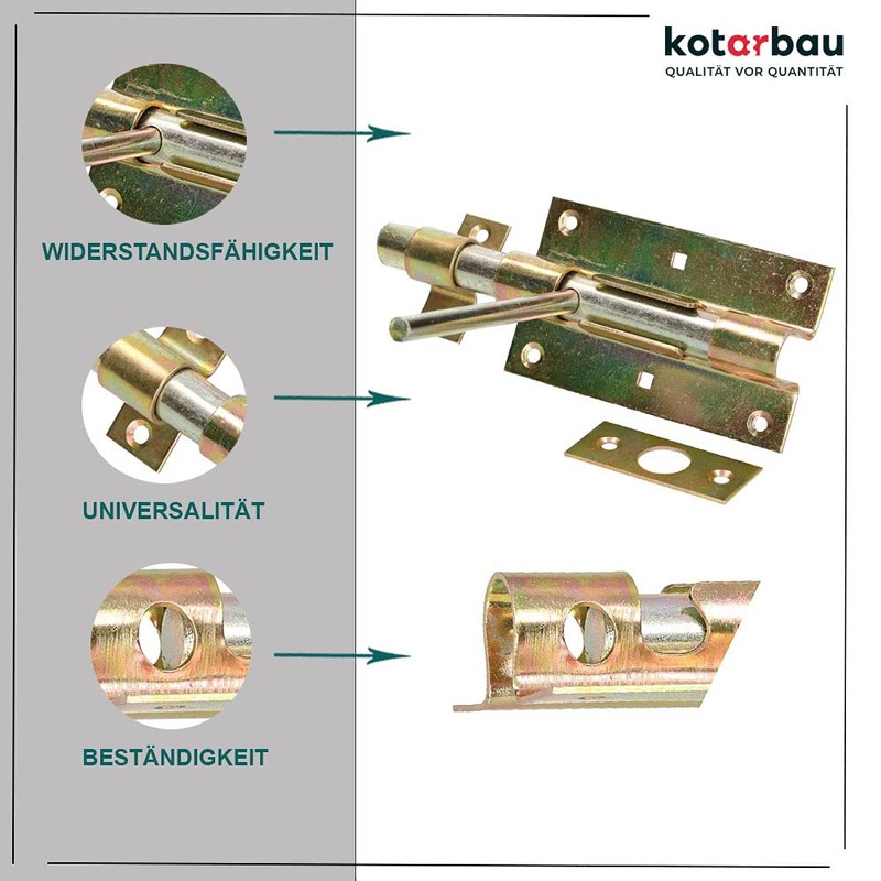 KOTARBAU Bolt Bolt 150/16 Lock Bolt on Both Sides Galvanised