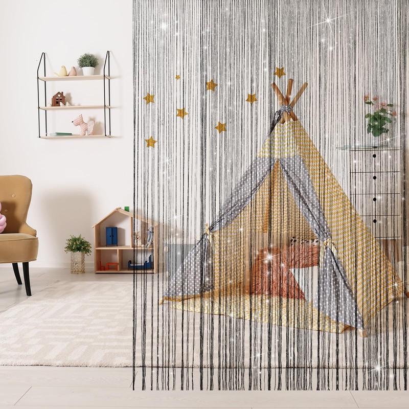 LITLANDSTAR 4 Pack String Door Curtains, 100 x 200cm String