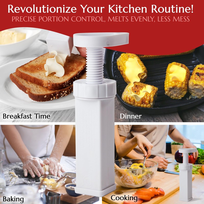 Max Space Butter Mill Butter Dispenser Stick with Tablespoon Gradations-