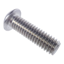 Fastenere Button Head Socket Cap Screws - M5-0.80 x 40MM (50-Pack) Stainless Steel 18-8, Full Thread, Plain Finish, Flat Point, ISO 7380 Metric Screw Set, Easy to Install w/Allen Hex Socket Drive