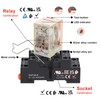 Weasch Electromagnetic Power Relay with Test Button, RKF2CO615LT, 8 Pin