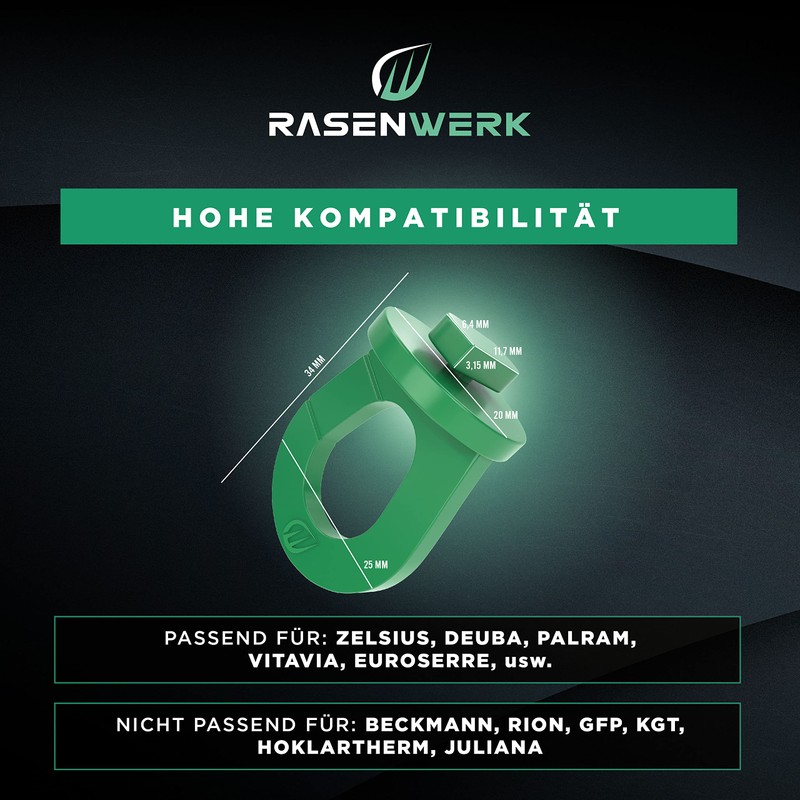 RASENWERK® - 25 Innovative Greenhouse Clips with Notch - Sturdy