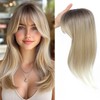 18 inch Hair Topper for Women with Bangs 3D 360°