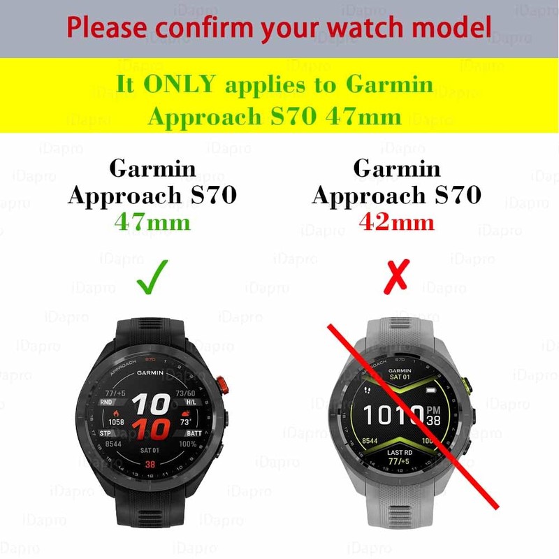 iDaPro [4+4 Pack] Screen Protector for Garmin Approach S70 47mm