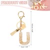 PATIKIL Alphabet Initial Letter Keychain, Resin Cute Keychains with Tassel