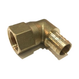 EDGE INDUSTRIAL 3/4" Hose ID to 3/4" Female NPT FNPT 90 Degree Brass Elbow Fitting Fuel/AIR/Water/Oil/Gas/WOG (Qty 01)